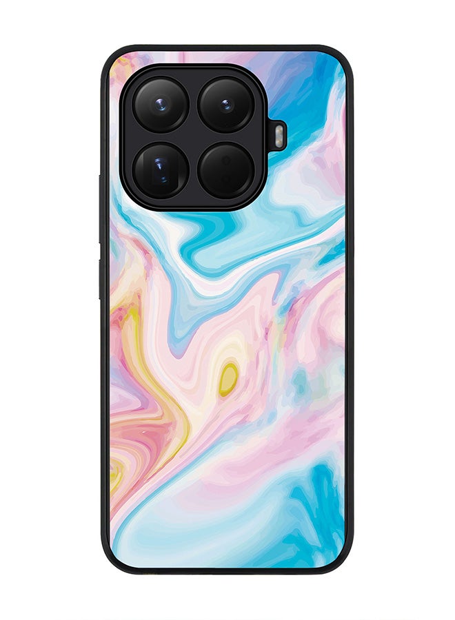 For Xiaomi 15T Pro Case,Slim fit Camera Protection, Shockproof Thin Phone cover  - Marble Print Aqua